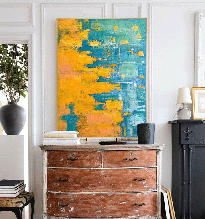 Vægkunst Abstrakt Moderne Impasto Scene