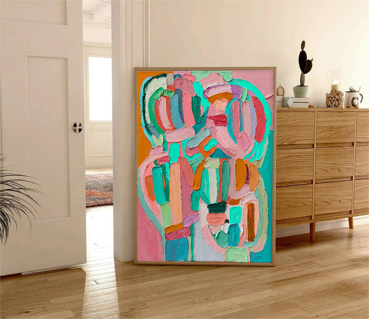 Vægkunst Abstrakt Kunstnerisk Spændt Abstrakt
