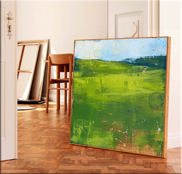 Vægkunst Abstrakt Frisk Frisk Sø Impasto