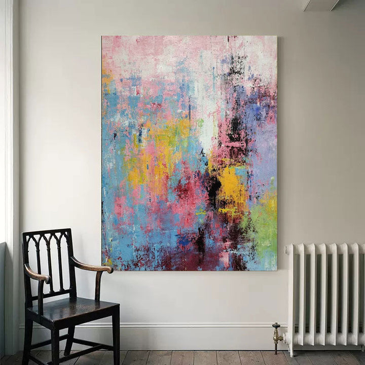 Wall Art Impasto Abstract Colorful Energetic