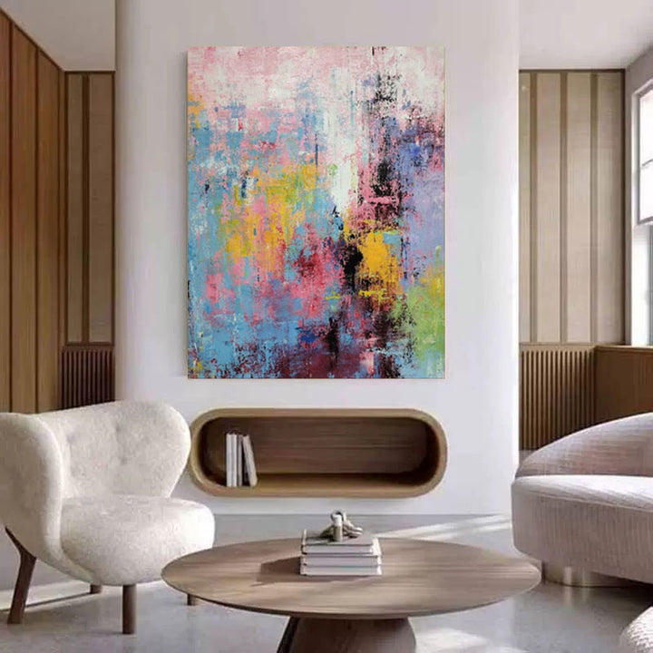 Wall Art Impasto Abstract Colorful Energetic