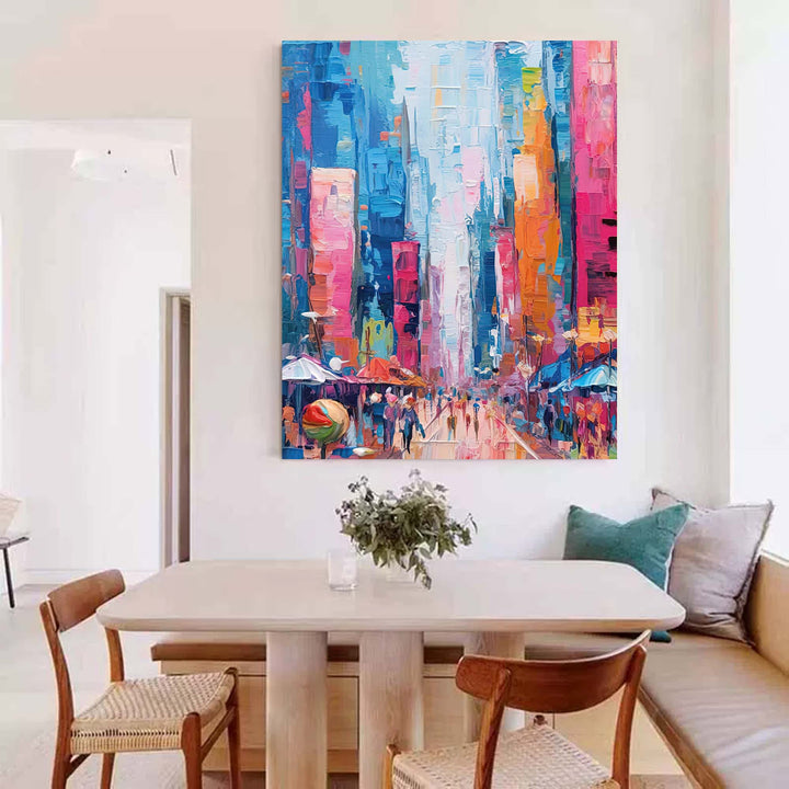 Wall Art Architecture Dopamine Colorful City Street