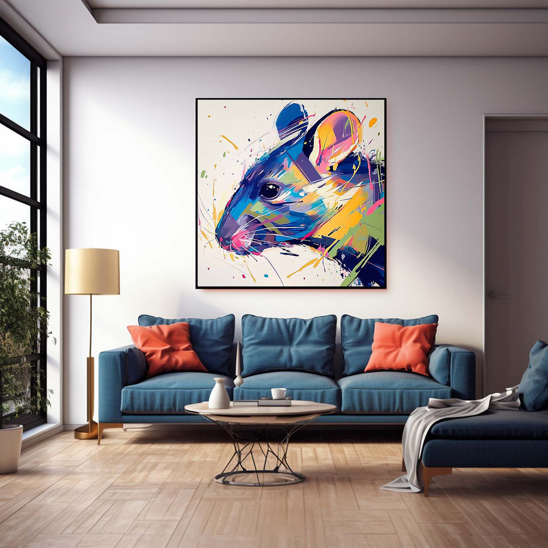 Wall Art Animal Luxury Playful Cute Vibrant