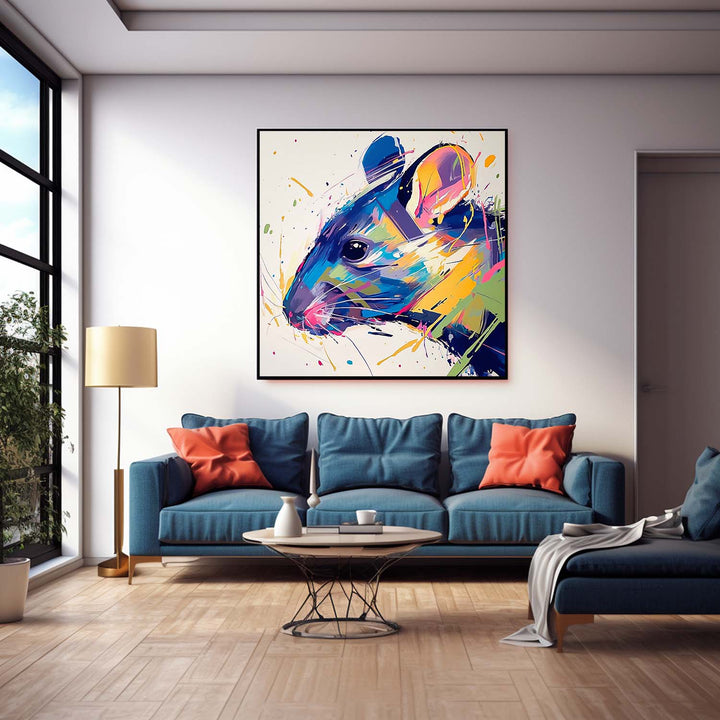 Wall Art Animal Luxury Playful Cute Vibrant
