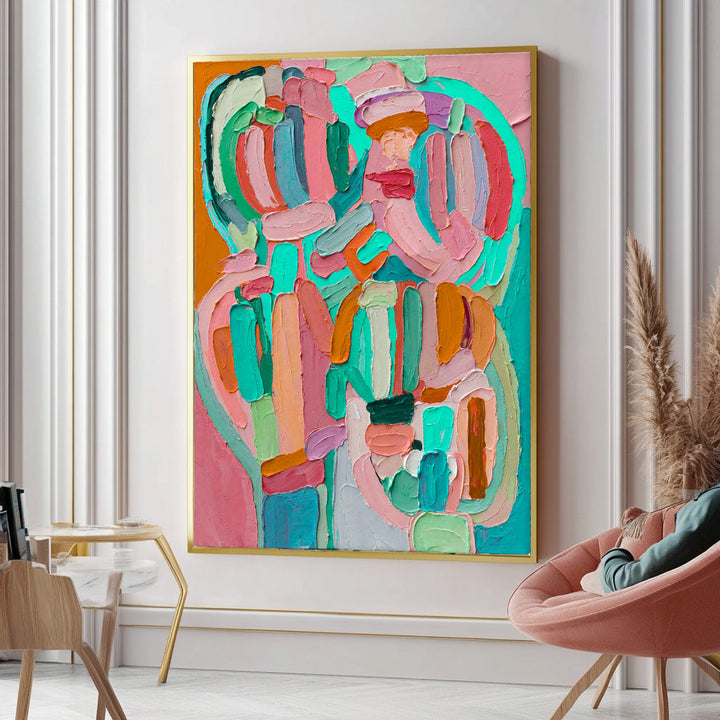 Vægkunst Abstrakt Kunstnerisk Spændt Abstrakt