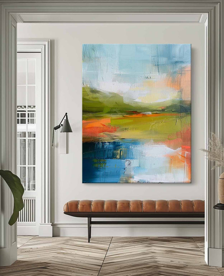 Vægkunst Abstrakt Blid Helende Moderne Landskab