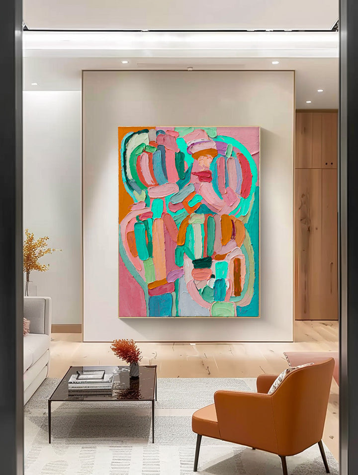 Vægkunst Abstrakt Kunstnerisk Spændt Abstrakt
