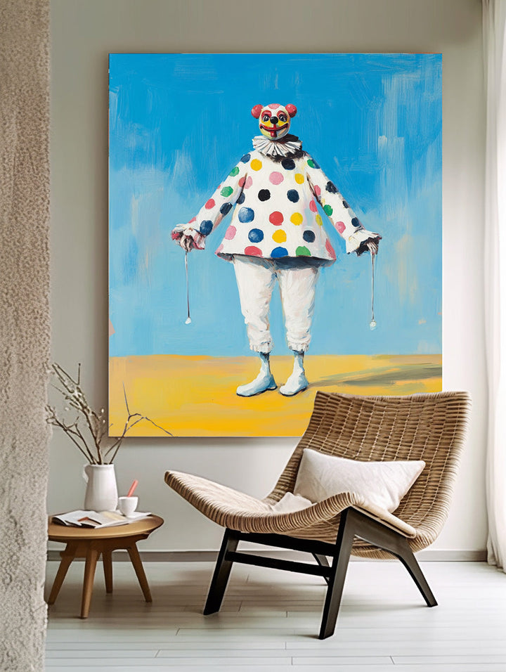 Wall Art People Dopamine Impasto Clown Abstract