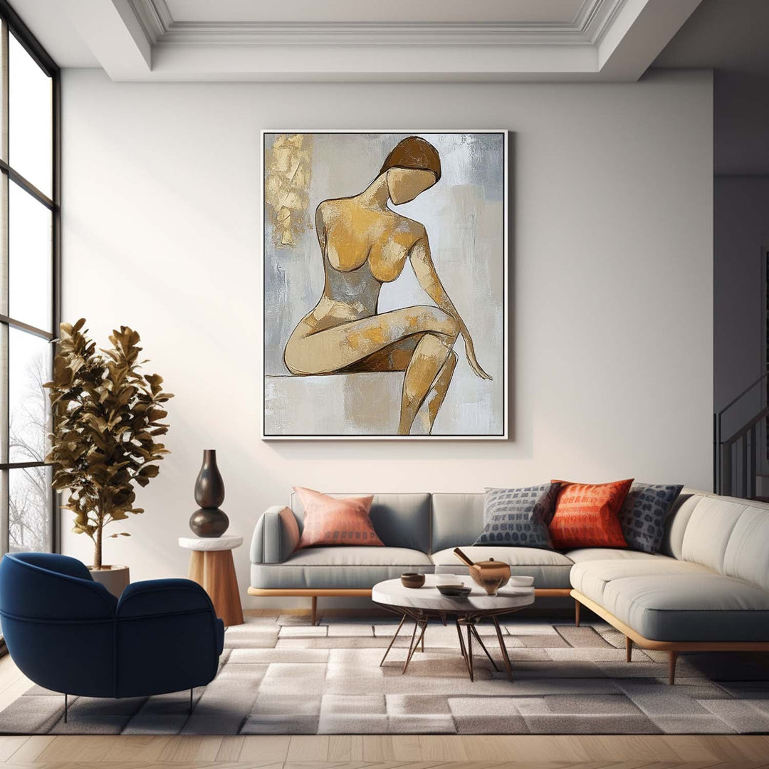 Wall Art People Artistic Minimalist Line Figure