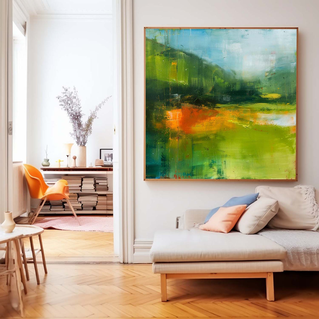 Vægkunst Abstrakt Landskab Moderne Frisk Naturlig