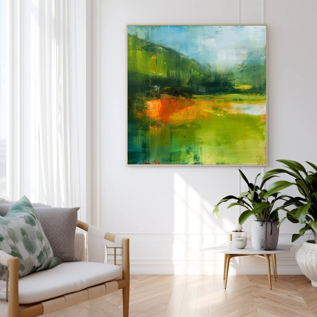 Vægkunst Abstrakt Landskab Moderne Frisk Naturlig