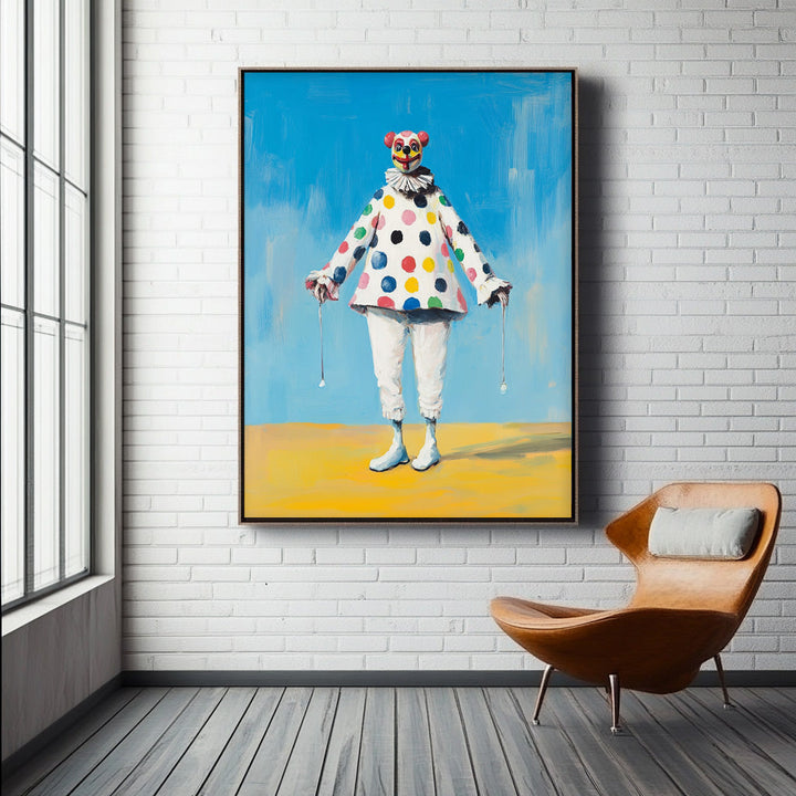 Wall Art People Dopamine Impasto Clown Abstract