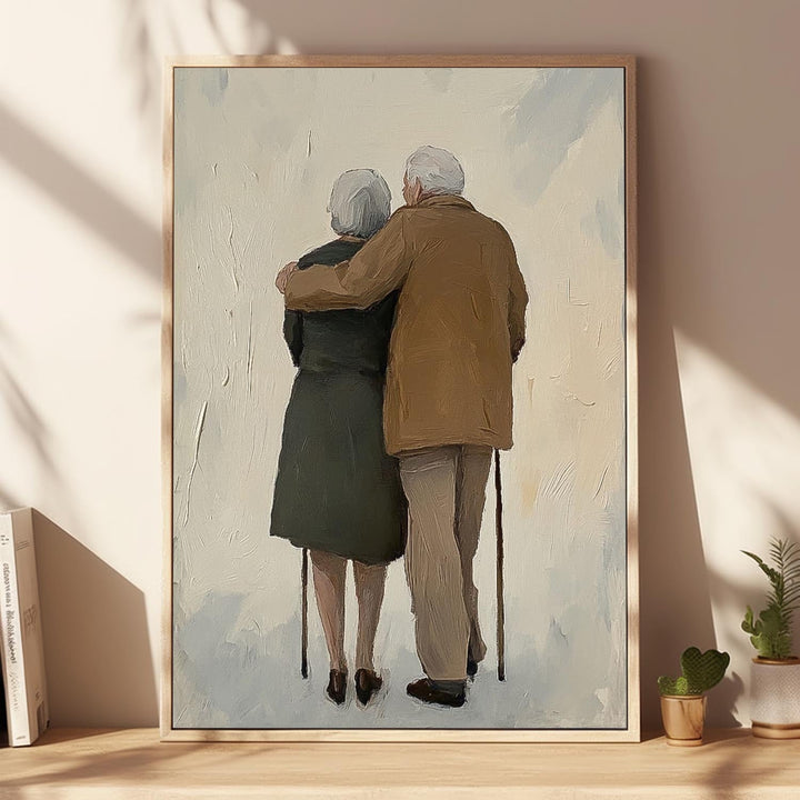 Wall Art People Modern Retro Elderly Couple