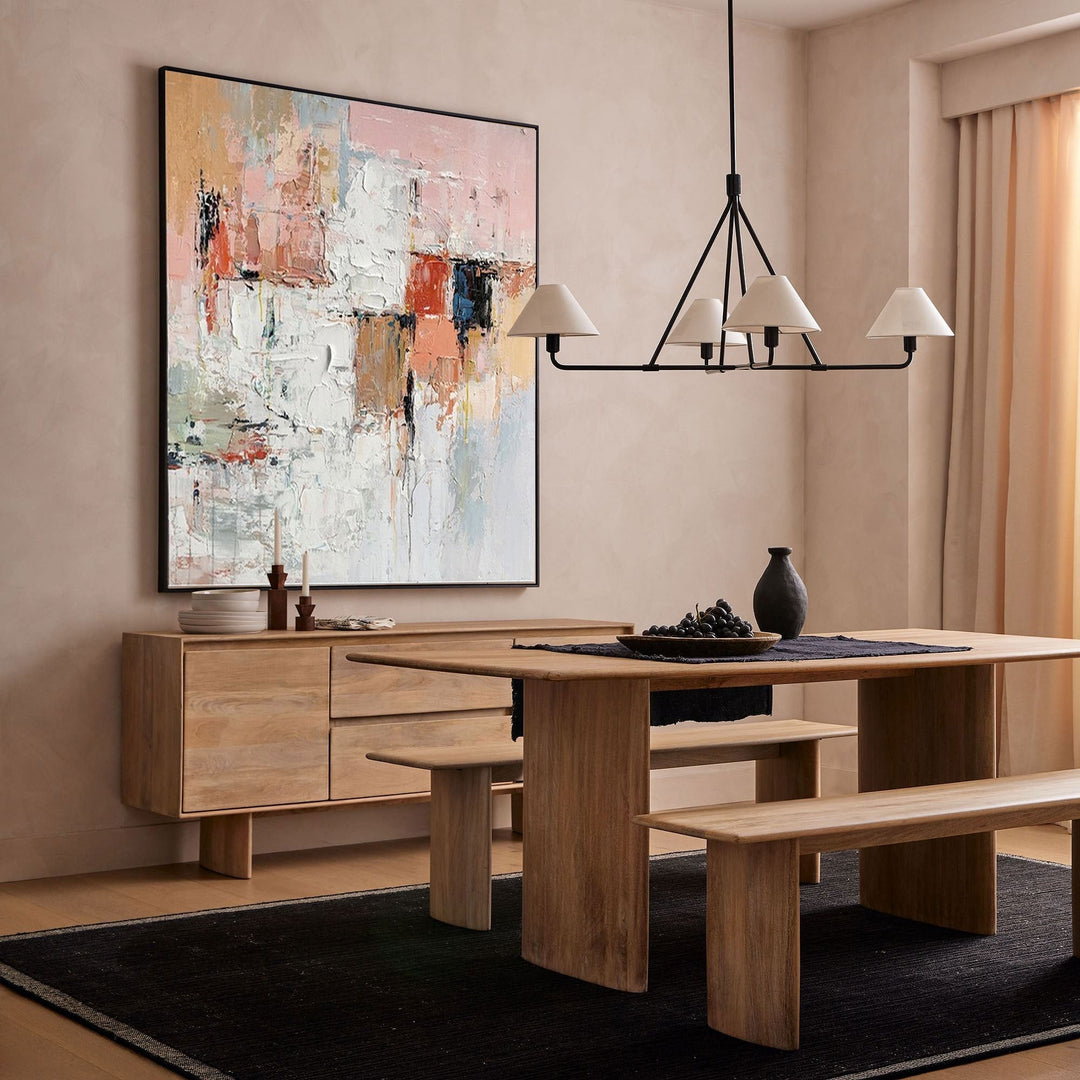 Wall Art Abstract Pop Impasto Modern Geometric