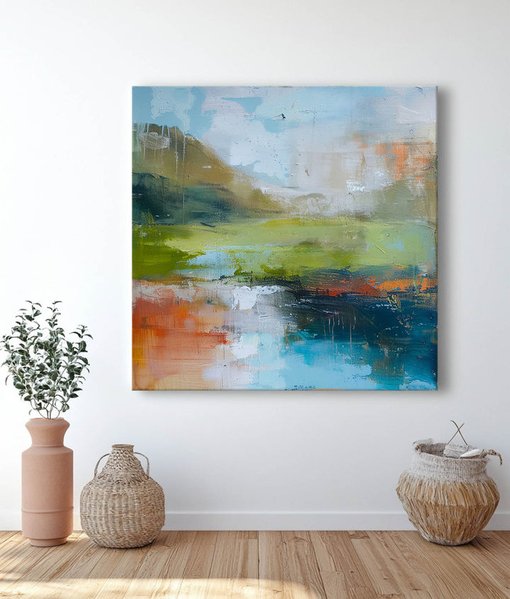 Vægkunst Abstrakt Landskab Impressionistisk Impasto