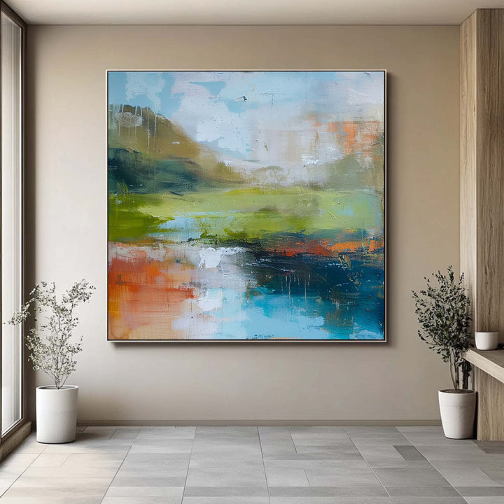Vægkunst Abstrakt Landskab Impressionistisk Impasto