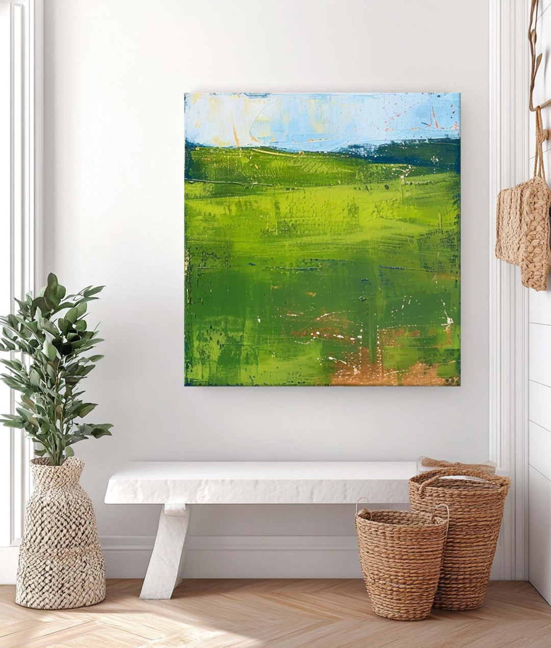 Vægkunst Abstrakt Frisk Frisk Sø Impasto
