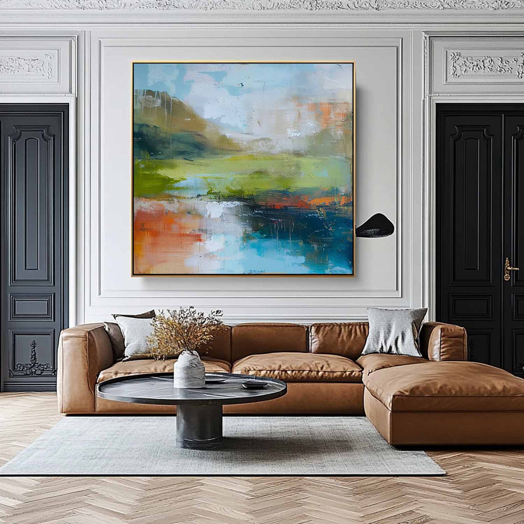 Vægkunst Abstrakt Landskab Impressionistisk Impasto