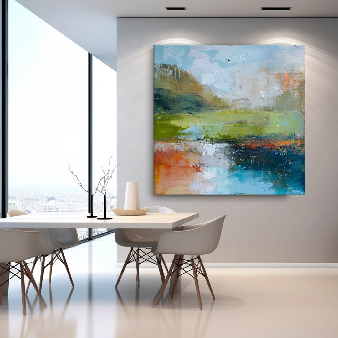 Vægkunst Abstrakt Landskab Impressionistisk Impasto