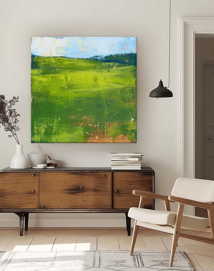 Vægkunst Abstrakt Frisk Frisk Sø Impasto