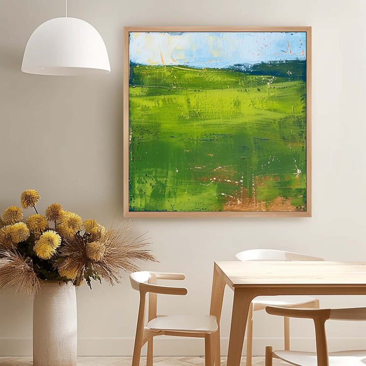 Vægkunst Abstrakt Frisk Frisk Sø Impasto